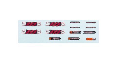 Bontrager Wheelsystem Replacement Aeolus XXX 6 Decals Czarny/Czerwony