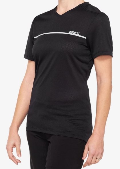 Koszulka 100% Ridecamp Jersey Krótki Rękaw Black Grey Damska (M)