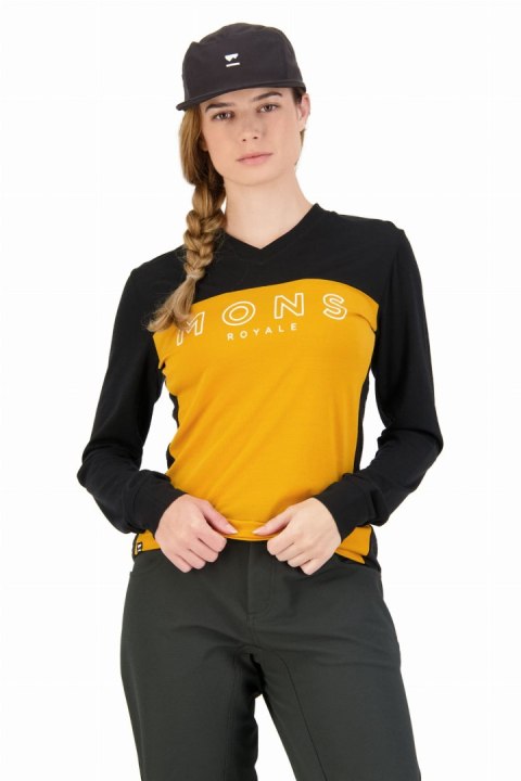 Longsleeve Mons Royale OL Black Gold Damski (S)