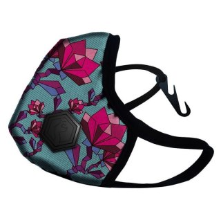Maska DRAGON Casual II Floral Pink L