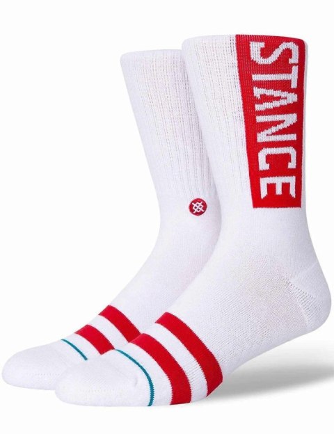 Skarpetki Staples OG Crew White/Red (M)