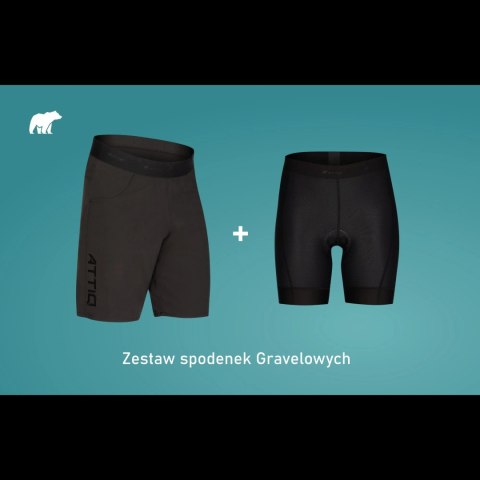Spodenki Attiq Gravel + wewnętrzne spodenki Damskie (XS)