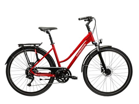 Kross Trans 5.0 Damski Czerwony Srebrny Połysk 2025 (M)