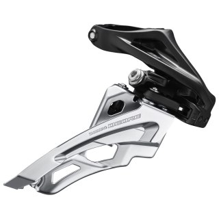 Przerzutka przednia SHIMANO DEORE FD-M6000-H Trzyrzędowy SIDE SWING Mocowanie za pomocą obejmy L 349 mm z adapterem 318 mm i 28