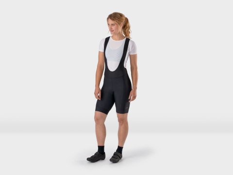 Damskie spodenki rowerowe z szelkami Trek Solstice Czarne (S)