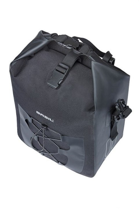 Sakwa pojedyncza Basil Navigator Waterproof Single Pannier Bag M 12-15 L Hook On System Wodoodporna Czarna