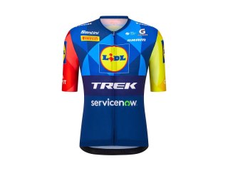 Jersey Santini Trek Replica Large Blue/Yellow