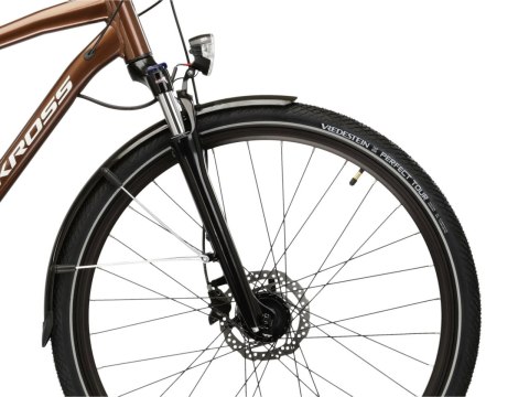 Kross Trans 5.0 Męski Brązowy Srebrny Połysk 2026 (XL)