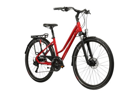 Kross Trans 5.0 Damski Czerwony Srebrny Połysk 2026 (L)