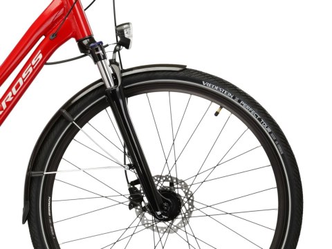 Kross Trans 5.0 Damski Czerwony Srebrny Połysk 2026 (L)