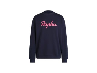 Shirt Rapha Logo Heavyweight Sweatshirt XXLarge Navy/VisPink