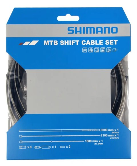 Zestaw SHIMANO linek przerzutki mtb sus pancerz czarny
