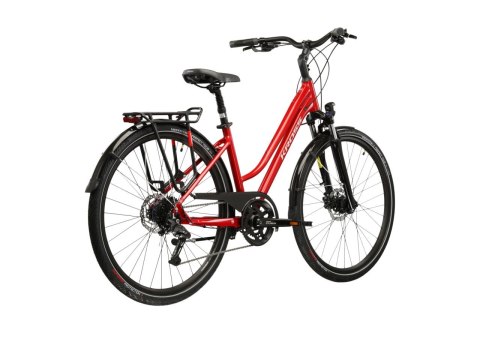 Kross Trans 5.0 Damski Czerwony Srebrny Połysk 2026 (M)