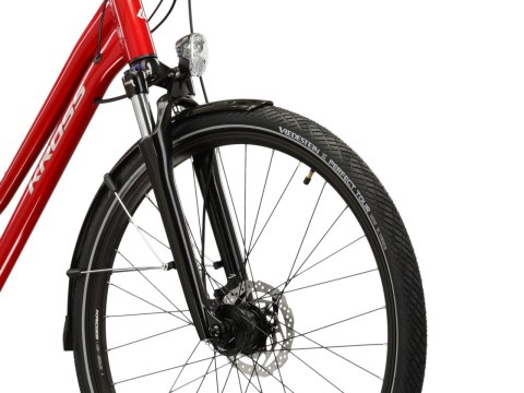 Kross Trans 5.0 Damski Czerwony Srebrny Połysk 2026 (M)
