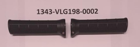 Chwyty VLG1986 (M) VEXK BLACK L/R:130MM CLOSE WITH LOCK ON ALLOY BLACK W/O LOGO W/O END PLUG