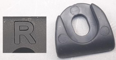 Części elektryczne e-Bike Right Rubber Cap For Carrier Mounting MY24 FATHOM/LURRA E+