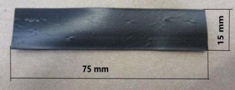 Elementy ochronne na ramę RUBER PAD BLK 75MMX15MMX8MM