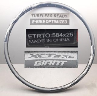 Obręcz aluminiowa GE25 27.5" 32HFV W/EYE Tubeless/Tubeless Ready BLK W/MY21 NEUTRAL E-BIKE DECAL