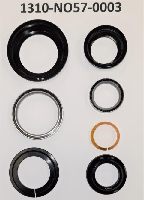 Stery NO57 28.6 50 BLK 39.7 72 BLK 12.3 WITH TOP COVER 5.3 ALLOY ANODIZE MATT BLK WITH CROWN RACE W/O LOGO
