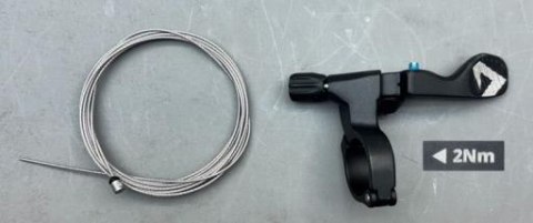 Sztyca CONTACT SWITCH AT 1X LEVER W/CLAMP BLK W/BOLT W/1.15MM 2000MM CABLE