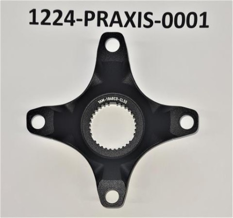 Tarcza mechanizmu Praxis Spider BCD:104 CL:55 Alloy Anodize BLK for Syncdrive PRO2