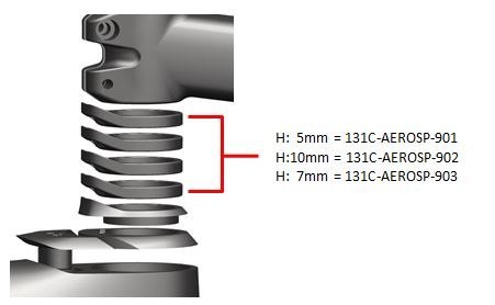 Podkładka sterów Aero H.Stem Spacer 28.6x43x10mm Composite Raw BLK (for OD1) (19-Propel/Defy Adv)