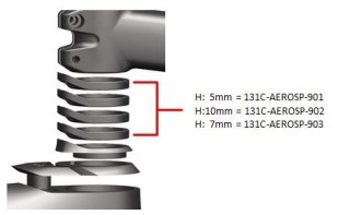 Podkładka sterów Aero H.Stem Spacer 28.6x43x7mm Composite Raw BLK (for OD1) (19-Propel/Defy Adv)