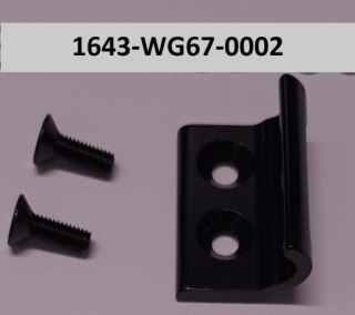 Przelotka linki/hak przerz. przedniej WG6600 Alloy Anodize Gloss BLK W/Bolt