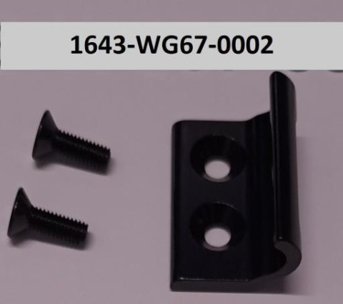 Przelotka linki/hak przerz. przedniej WG6600 Alloy Anodize Gloss BLK W/Bolt