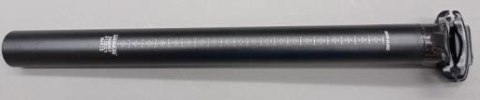 Sztyca AD614 D-fuse 30.2/25.2X300 AL S.A.BLK W/2PCS BLK BOLTS W/O LG W/Scale line