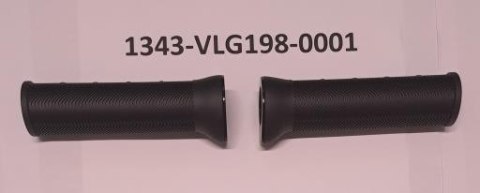 Chwyty VLG1986 (S) VEXK BLACK L/R:120MM CLOSE WITH LOCK ON ALLOY BLACK W/O LOGO W/O END PLUG