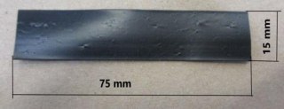Elementy ochronne na ramę RUBER PAD BLK 75MMX15MMX8MM