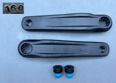 Mechanizm korbowy EC39 F9-ISIS-160MM(BL-S02) ALLOY SAND BLACK W/O LOGO W/BOLTS
