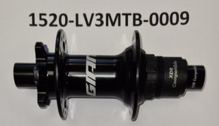 Piasta tylna LV3MTBXD 28H 12Spd 148MM STEEL Gloss BLK 6 BOLT W/O QR 12MM W/MY21 GIANT LOGO
