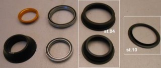 Stery NO57 28.6-44-56-39.8 H=19.8 ,BLK(JY001C), W/15MM CONE SPACER W/O LOGO
