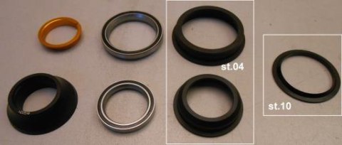 Stery NO57 28.6-44-56-39.8 H=19.8 ,BLK(JY001C), W/15MM CONE SPACER W/O LOGO