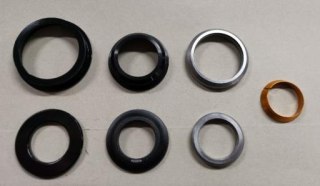 Stery NO571 SEAL BEARING 28.6 41 BLACK 30 51.8 BLACK 12.6 WITH TOP COVER ANODIZE SAND BLACK WITH CROWN RACE W/O LOGO