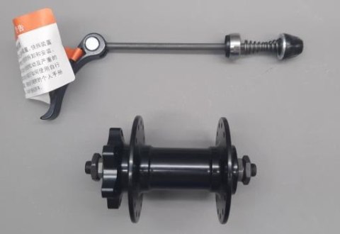Piasta przednia M24-F28 14Gx28H 100/Ø5mm 6-Blt Disc AL BLK W/BLK QR HQA11 L=115MM