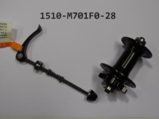Piasta przednia M701-F SB 14 28 100 PCD:49/58MM AL ANO.BLK W/AL BLK QR HQA11 L=115MM Flange spacing 60MM W/O LG