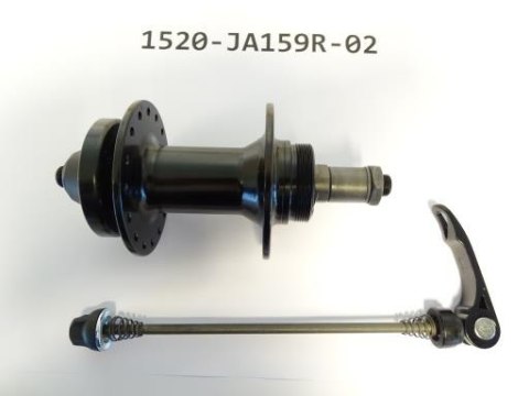 Piasta tylna JA159R-DSE 1432135 AL BLK 7S W/AL BLK QA02T D18MM L=155 W/O LOGO