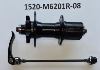 Piasta tylna M6201-R 14G 28H 135/Ø5mm 8-10S W/AL BLK QR HQA11 L=155MM
