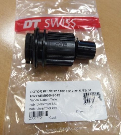 Piasta tylna - części DT Freehub Body Steel Shimano Microspline for 3-Pawl DT 360 Hubs W/End Cap 142/148/Ø12mm (HWYABM00S4934S)