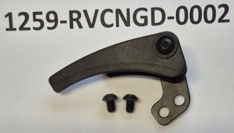 Prowadnica łańcucha CHAIN GUIDE 47T E-TYPE NYLON WITH HARDWARE BLACK W/STEEL BRACKET, BOLT M6X1X8L BLK*2