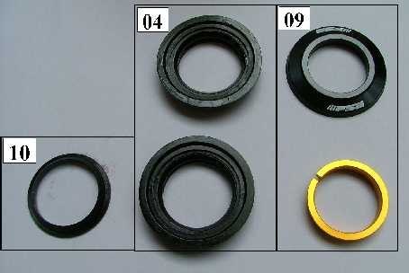 Stery NO.11Q 1-1/8" BLK 28.7-44-30 H=10.7 WO/CAP AL 5PC SEMI CARTRIDGE w/FSA LOGO