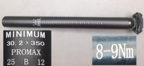 Sztyca SP-2056 D-FUSE 30.2/25.2X350 AL BLK W/LASER SCALE LINE