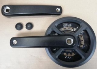 Tarcza mechanizmu TM-CY01,22x36T(7S/8S) 165mm,STEEL CHAIN RING IN BED, ALLOY CRANK BLK,PLASTIC CHAINGUARD IN BLACK,W