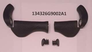 Chwyty ERGO TREKKING BLK 136.5/95 WO/LOCK RING W/Bar End (VLG-2164-1AD2)