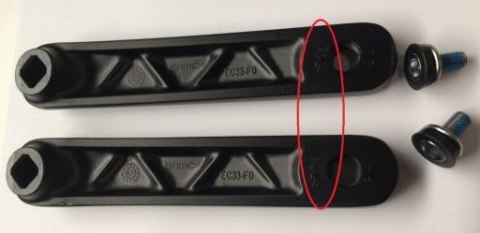 Mechanizm korbowy EC33-F0-JIS-170mm SANDBLAST BLK ANODIZED W/O LOGO