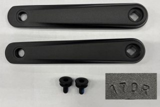 Mechanizm korbowy EC33-F5-JIS-170 L/R JIS 170MM ALLOY CRANK Sandblasted anodized BLK W/O logo offset 5mm W/BL-S01 BOLT