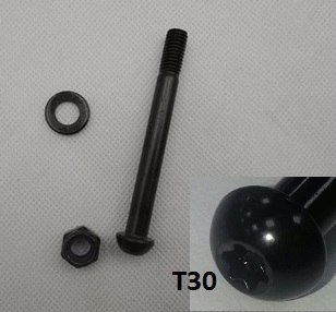 Śruba/Wkret Bolt/Nut/washer for Installation of Drive Unit M8-1.25 70mm T30 BED